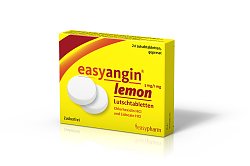 easyangin<sup>®</sup> Zitronengeschmack 5mg/1mg Lutschtabletten